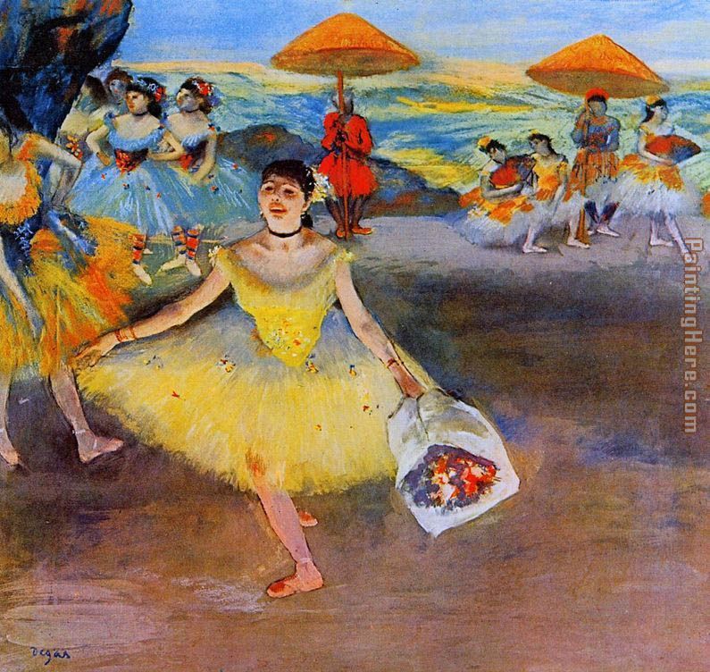 Edgar Degas Dancer with bouquet, curtseying